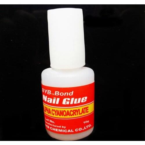 Wholesale excellent quality strong nail glue bond 10g BYB 808 with brush False French acrylic Tips glue 640pcs/lot free shipping
