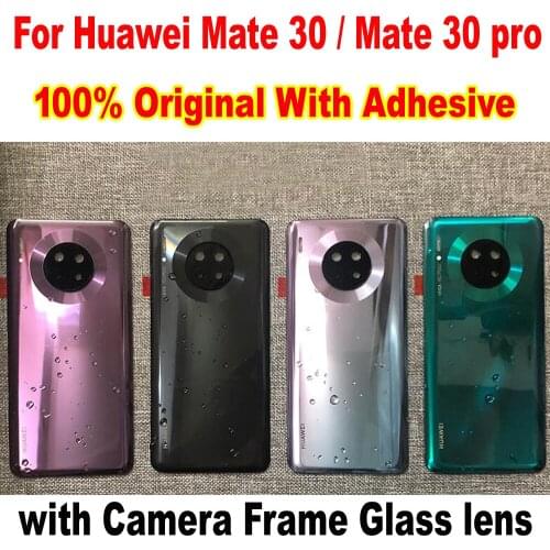 Original Best Rear Case For Huawei Mate 30 Mate30 Pro Back Battery Cover Housing Door With Adhesive + Camera Frame Glass Lens