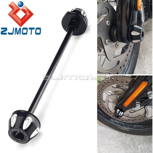 Front Rear Axle Fork Crash Slider CNC Fork Guard Cap For Harley Softail Standard 2018-2021 FXSTI FXST Motorbike Wheel Protector