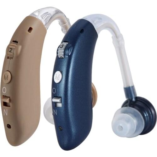 Rechargeable Adjustable Sound Amplifier In-Ear Hearing Aid Device for The Elderly Adults Left Right Ear Versatile Hearing Aids