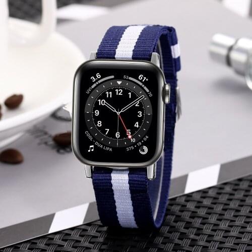 Nylon Bracelet for apple watch se strap series 6 5 4 44mm 40mm band for iwatch se bands series 3 42mm 38mm cinturino watchbands