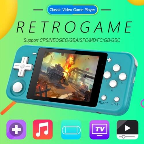 Retro Game Console 3.0 Inch IPS LCD Game Player Machine Open Dual System Handheld 16 Simulator For PS1/NES/SFC Boy Gift
