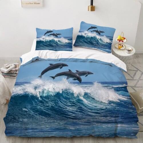 Luxury 3D Bedding set Europe Queen King Double Duvet cover set Bed linen Comfortable Blanket/Quilt cover Bed Set Animal blue