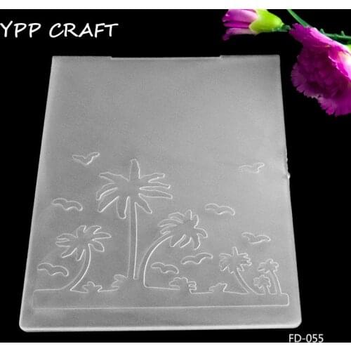 YPP CRAFT Coconut Tree Plastic Embossing Folders for DIY Scrapbooking Paper Craft/Card Making Decoration Supplies