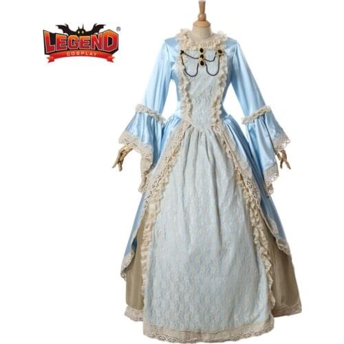 Blue Gothic Lolita Dress Rococo Victorian Vintage dress cosplay costume dress custom made