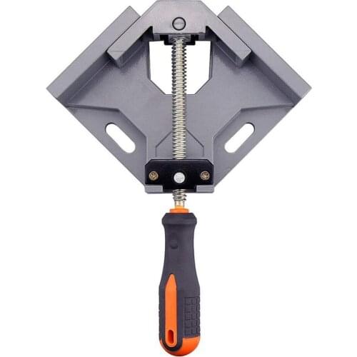 Right Angle Clamp Single Handle 90° Aluminum Alloy Corner Clamp Right Angle Clip Clamp Tool Woodworking Photo Frame Vise Holder