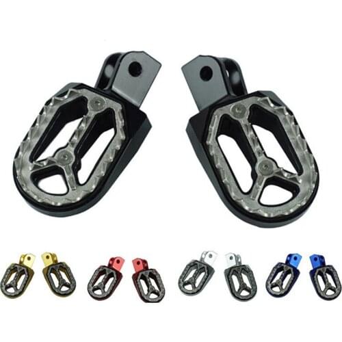 Universal CNC Aluminum Alloy Motorcycle Round Foot Pegs Front Rider Footpegs Pedals For Dirt Pit Bike ATV Motorcycles Scooter