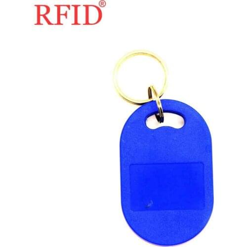 S50 1K 13.56MHz Read Only Waterproof Blue Keyfob RFID Proximity IC Token Tags Key Keyfobs Ring Access Control Card Fast Shipping