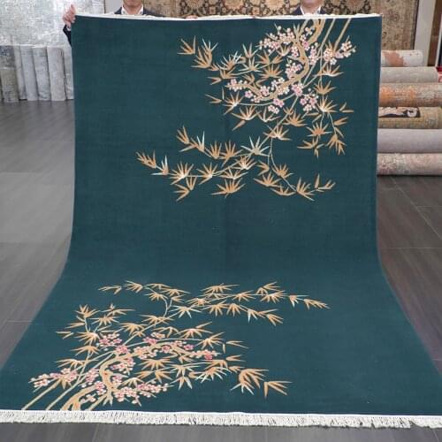 YILONG 6'x9' handmade wool floral carpets Nepal manual luxury rug (NP06)