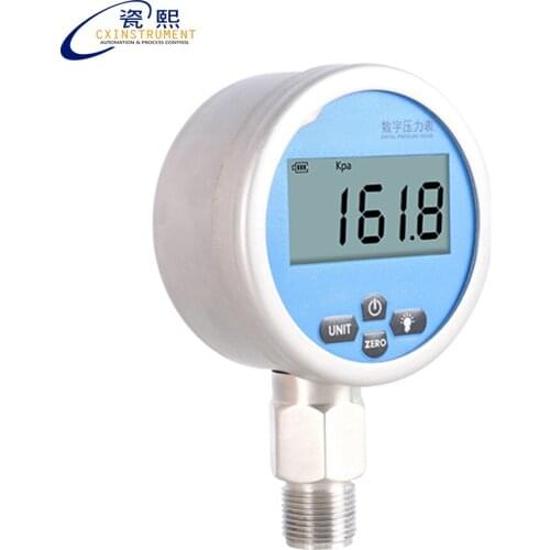 Battery Supply and LCD Display -0.1..0~100Mpa Measuring Range and Screw Connection Pressure gauge Digital