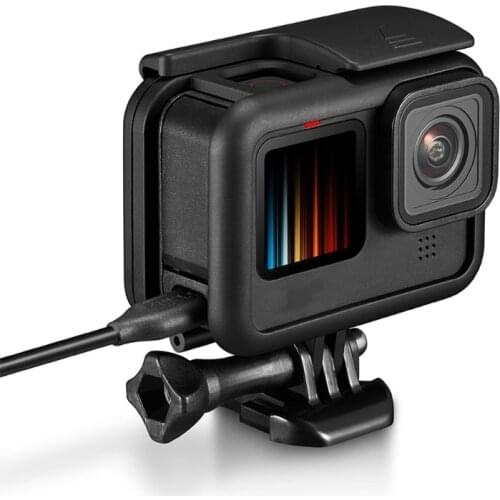 Protective Case + Battery Cover with Charging Interface for Hero 9 Black Action Cam Vlog Accessory Battery Lid