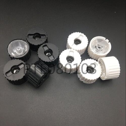 50x 1W 3W Power Lens 20mm Diameter Optical PMMA With White/Black Holder Angle 5 10 15 30 45 60 90 120 Degree LED Lens