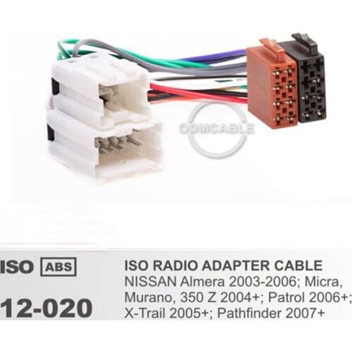 12-020 ISO Standard Car Radio Cable for Nissan Almera Micra Murano 350Z Patrol X-Trail Pathfinder Wiring Harness