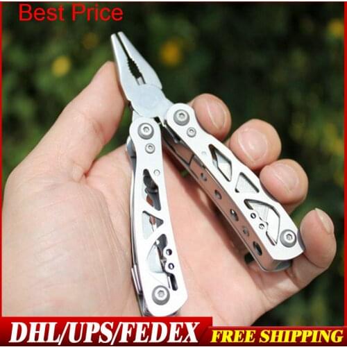200Pcs/Lot Outdoor Multi Tool Pliers Stainless Steel Pliers Multifunctional Folding Pliers 2015s