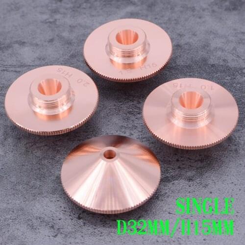 32mm H15 Caliber 0.8-5.0 Single/Double Layers Welding Laser Nozzles for Fiber Laser Cutting CNC Machine