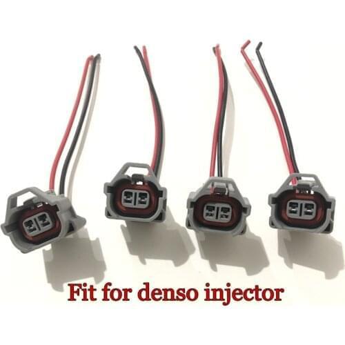 4PCS High Quality plugs with wire fit for Denso fuel injector clip connector adaptor