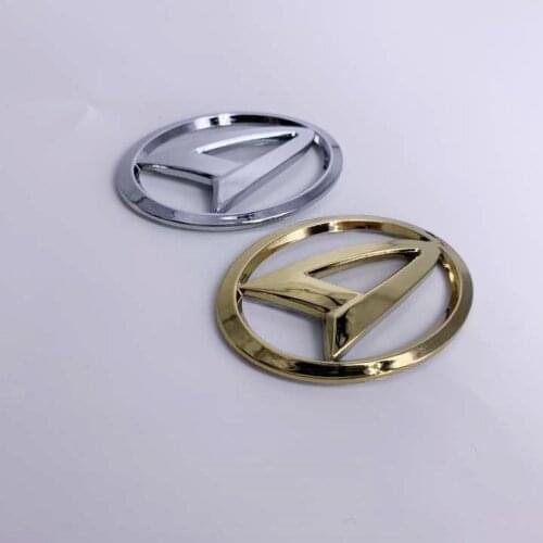 64MM*44MM Daihatsu gold Chrome car Steering Wheel Front rear Badge Emblem Sticker For Sirion PICO MATERIA COPEN Esse Altis