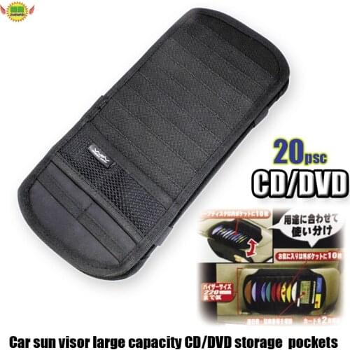 Car sun visor CD/DVD storage bags auto accessories in the car styling Universal Portable sun visor card storage pockets holder