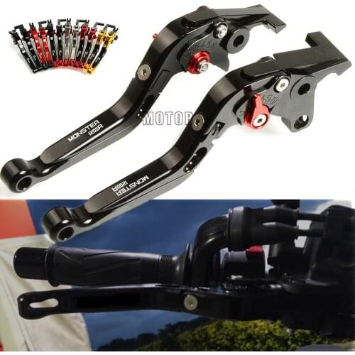 CNC Motorcycle Brake Clutch Levers For DUCATI MONSTER 1200R 1200 R 2014-2018 Adjustable Folding Extendable Brake Lever 2017 2016