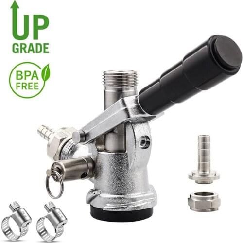 "D" System Keg Coupler Sankey D Tap with Stainless Steel Probe, Keg Coupler D System with Black Lever Handle ,Coupler Suppliers