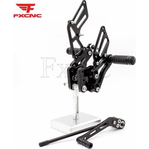 For SUZUKI GSXR600 750 K6 GSXR 600 750 2006-2010 Adjustable Aluminum Motorcycle Rearset Footrest Footpeg Rear Set Footrest