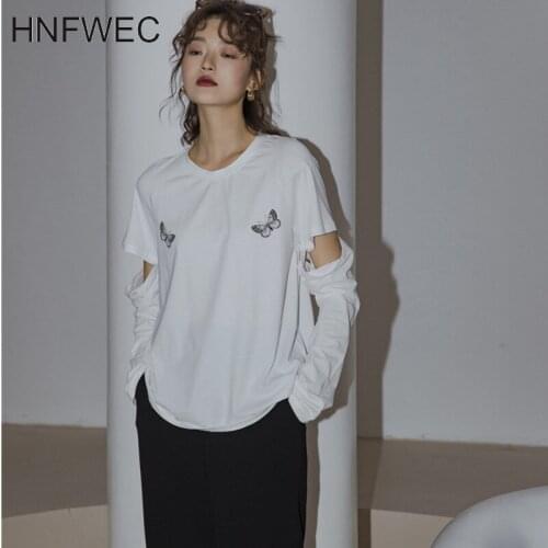 Женские длинные футболки HNFWEC China At AliExpress