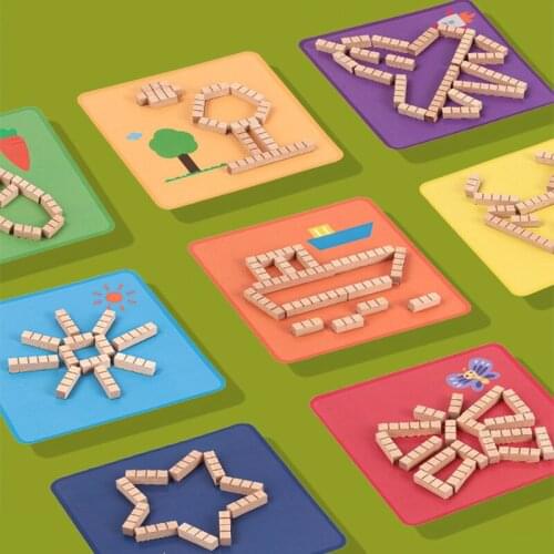 Creative puzzle toy Montessori card shape matching puzzle logic thinking training board game children assembling educational toy