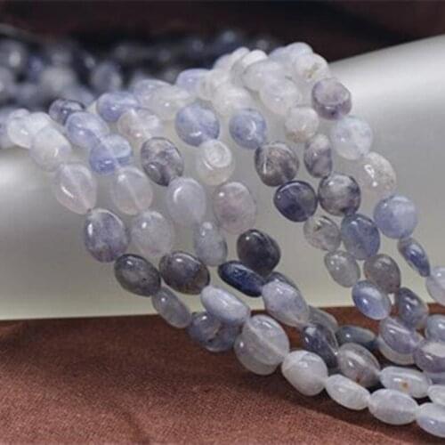 Joanlyn Natural Iolite Beads 9x11mm NOT Dyed Irregular Shape 15 Inch Strand IO46