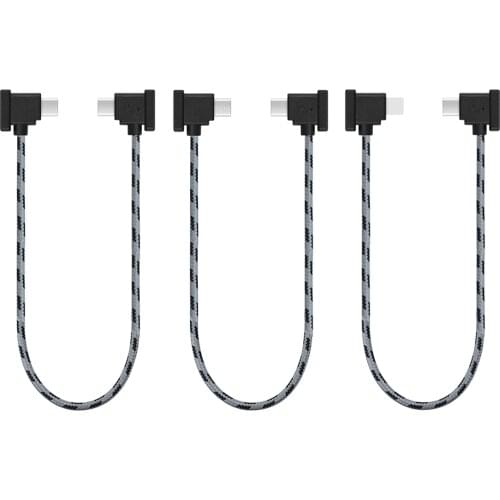 12 inch Remote Controller Cable for DJI Mini 2 Mavic Air 2 Nylon Braided Phone Tablet OTG Data Cord for DJI Pocket 2 OSMO Camera