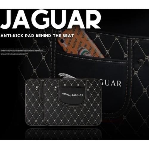 Leather Interior Accessories Car Seat Backrest Anti Kicking Pad For Jaguar XF XE XJ X-Type F-Type E-Pace F-Pace I-Pace S-Type