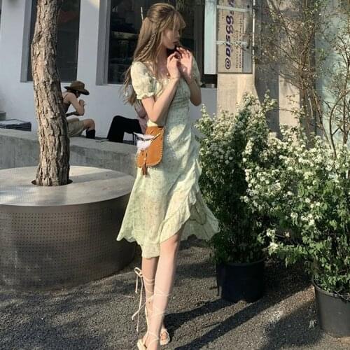 LSHITT Green Summer Dresses