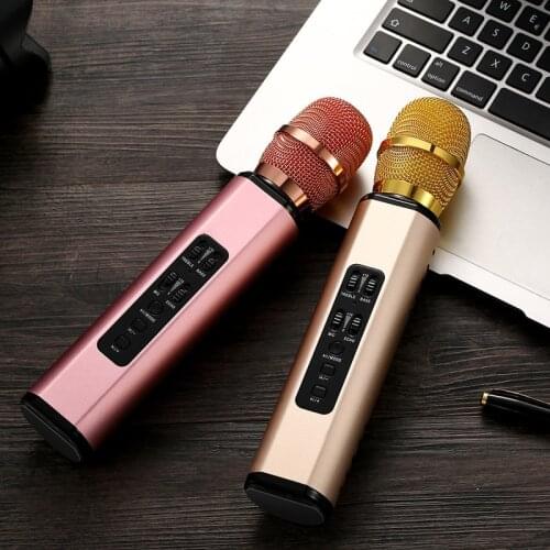 New K6 Wireless Bluetooth Microphone Dual Speakers Portable Smart Singing Microphone Live Broadcast Microphone Home K Song