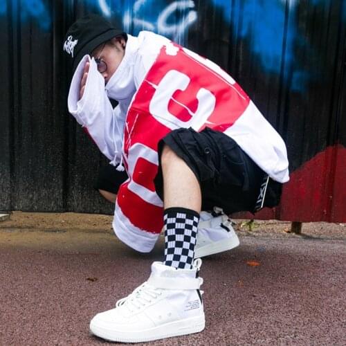 Geometric Checkered Cotton Socks Men 3 Color Streetwear Hip Hop Checkerboard Sock Harajuku Comfortable Sox For Men Male Socks