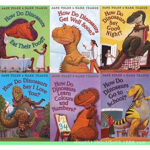 3-6 year 6 book/set How Do Dinosaurs Children English picture books English Enlightenment reading Extracurricular Reading