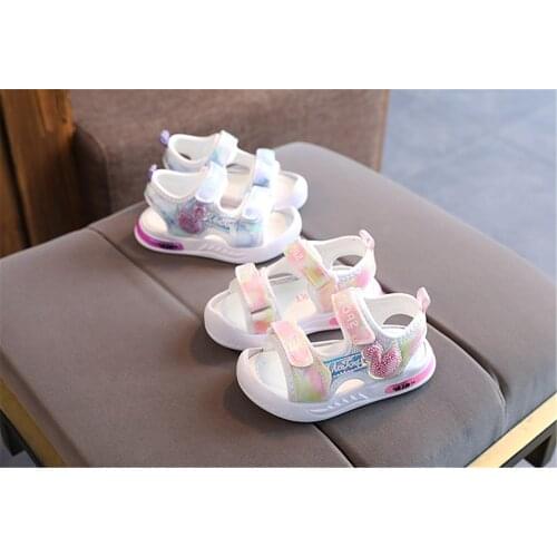 2021 Beach Shoes For Girls Baby Summer Anti-kick Toddler Colorful Sandals Sandalias niña Breathable Soft Sole Comfortable