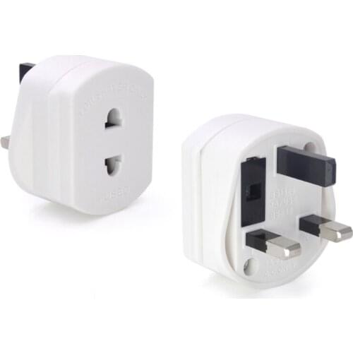 40GD UK Electric Toothbrush Adaptor Plug, 2 Pin to 3 Pin Electric Shaver Adaptor Socket Converter, White