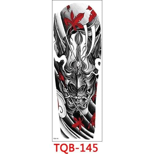 Devil Beast Terrorist Body Art Tattoo Sticker For Women Men Fake Tatoo Fashion Waterproof Temporary Tattoo Big Arm Sleeve