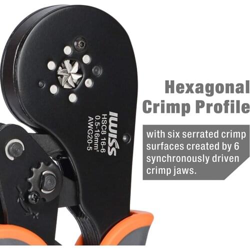 Tubular Crimping Tool Terminal Groove Joint Pliers Electric Pliers HSC8 16-6 High Precision Clamps