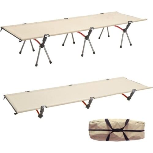 Outdoor Ultralight Portable folding Camping Bed 7075 aluminum alloy High-low dual-purpose Travel hiking Sleeping Cot