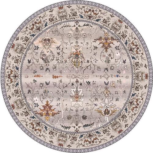 Bohemian style, retro, beautiful, printed, non-slip, round, rug, floor mat, bedroom, living room, home decoration