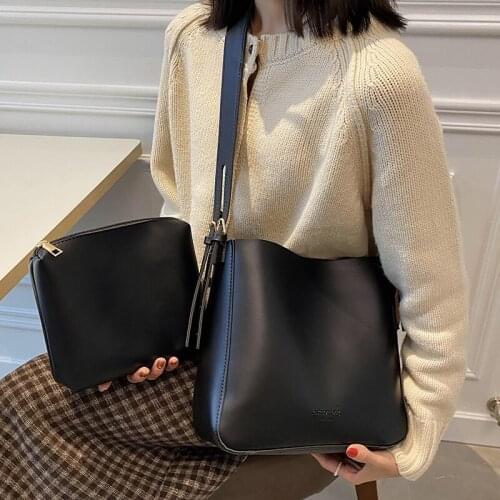 High Quality Women Pu Leather Handbags Small Bucket Bags Fashion Ladies Crossbody Bags for Women Casual Female Shoulder Tote Bag