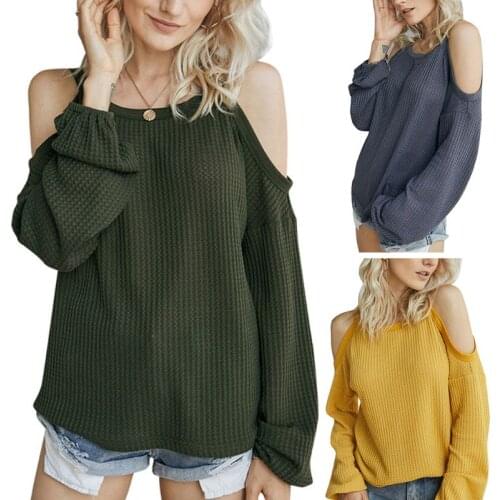 Женские пуловеры с открытыми плечами XONEMATHY China At AliExpress