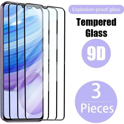 3PCS Tempered Glass for Xiaomi Redmi Note 10S 10 9 9S Pro Max 5G Full Cover Screen Protector on Redmi 9C 9AT Pro Protective Film