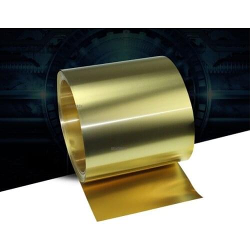 1Meter/Roll Thin Brass Sheet Strip Gold Film High Purity Brass Foil Plate H62 Thick 0.1/0.2/0.3/0.5MM*Width 20/30/50MM