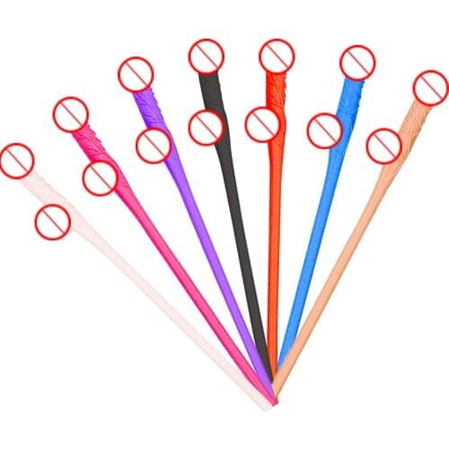 10pcs Drinking Penis Straws Bridal Shower Sexy Night Novelty Fun Nude Straw For Bar Club Bachelorette Party Supplies