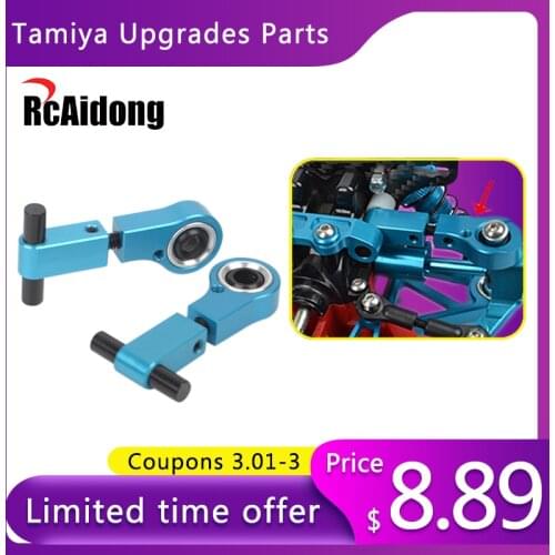 2PCS Aluminum Front Adjustable Upper Arms for 1/10 Tamiya TT-02 51528 RC Drift Car Upgrades Parts