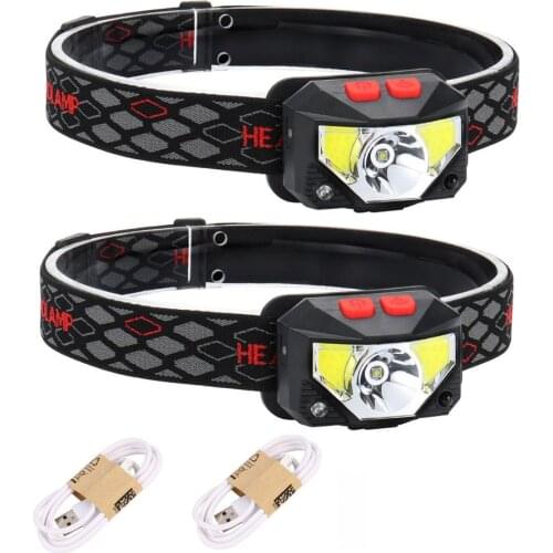 20000lums Hands-free LED Headlamp Motion Sensor head lamp LED headlight Torch Built-in battery inductive