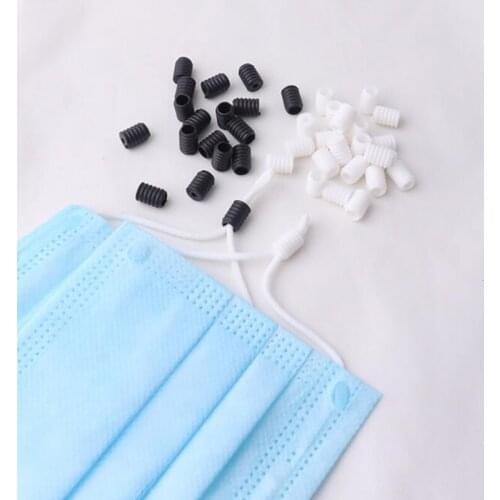 50/100PCS Rope Cord Lock Plastic Stopper Cord End Toggle Clip Buckle Drawstrings Elastic Cord Adjuster Mask Elastic Buckle