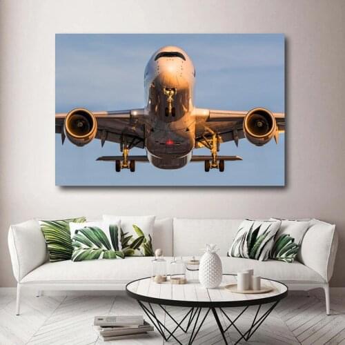 Airbus a350 Aircraft Wallpaper Canvas Posters and Prints Wall Art Modern Painting for Home Decor