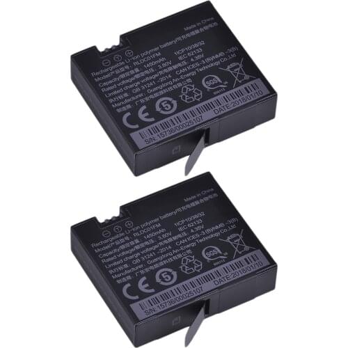 2Pcs 3.80V 1450mAh Mijia Original Battery for Xiaomi Mijia Mini Camera Mijia Action Accessories